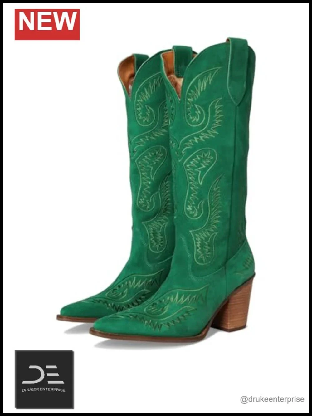 Dingo Evita Suede Snip Toe Over the Knee Boots Mid Heel